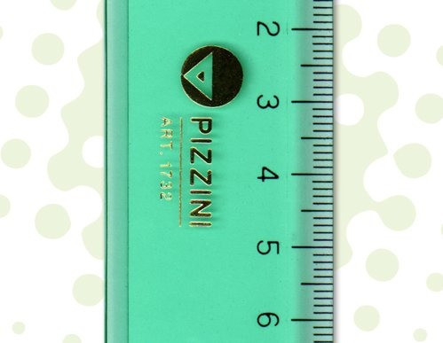 Regla Técnica Acrílica Verde Con Biseles 50 Cm Pizzini 1