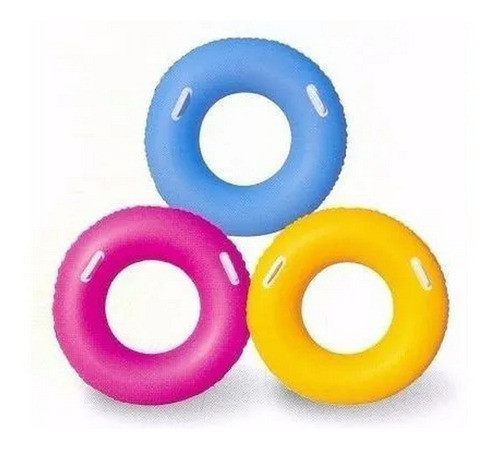 Salvavida Circular C/ Manija 91cm 3 Colores Ploppy 381722 0