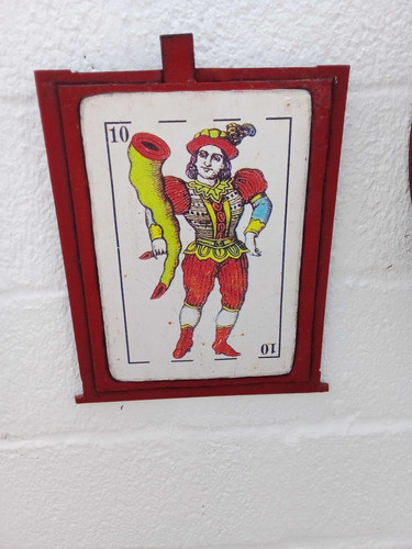 Naipe Sota De Bastos La Dama De La Buena Suerte Artesanía 0