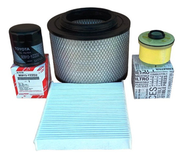 Kit Filtros Toyota Hilux/sw4 2.5 Y 3.0 Año 2013 0