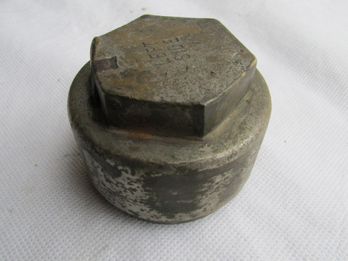 Antigua Tapa Grasera Bronce Camion O Auto Ingles? Left Side 1
