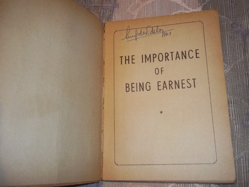 The Importance Of Being Earnest - En Ingles 1