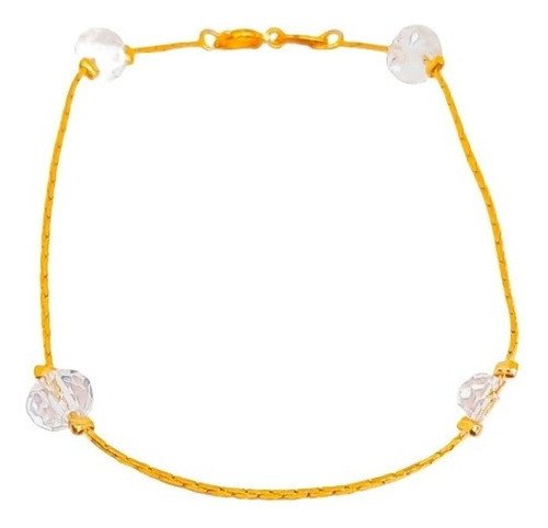 Pulsera Fina Para Mujer Laminado En Oro 14k Brasilero 0