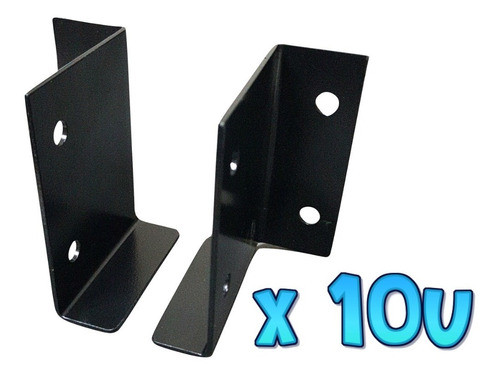 10 Soportes Fijación Viga Techo Ajustable 5pul. Con Aletas 1
