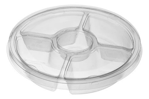 Bandeja Plástica Petisqueira C/ Tampa Descartável G540 C/100 0