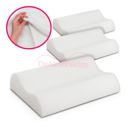 3 Almohadas Inteligentes Cervical 60x35 + Fundas Dealmohadas 0