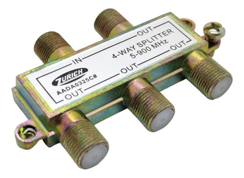Derivador Divisor Coaxial Splitter 4 Bocas 0
