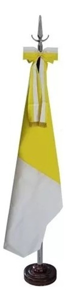 Bandera Ceremonia Papal C/escudo Sin Moño 1