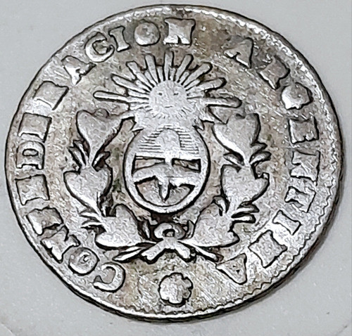 Confederacion  1/2 Real Plata 900 Medio Real 1854 La Rioja 0