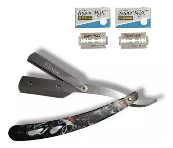 Navaja De Acero Inoxidable Barberia + 10 Filos Profesional 0