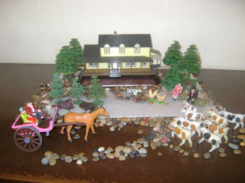 Casa De Campo Antiguos Animalitos Eg Toys Vacas Perros Sulky 0
