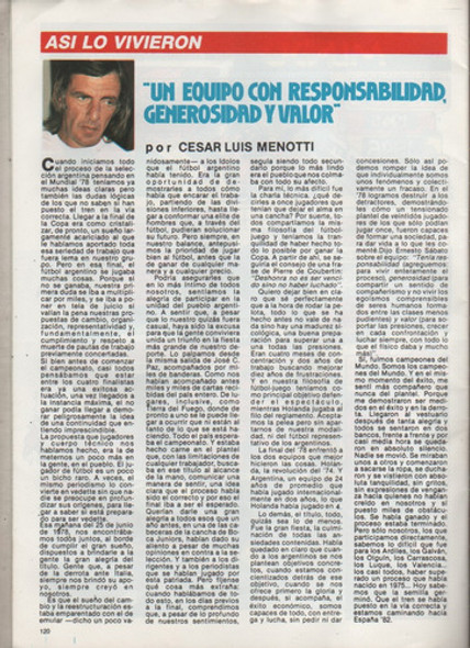 Revista Los Mundiales De Futbol Y La Copa 82 - Nº 6 Menotti 1