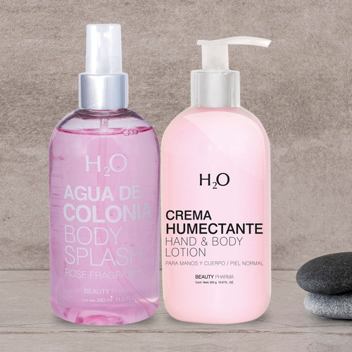 Pack Body Splash H2o Rose 320 Grs. H20 + Crema Piel Normal 1