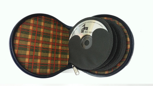 Porta Cd Dvd 12 Discos  - Pinhão  Couro Legítimo 1