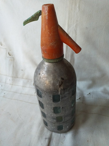 Sifón De Vidrio Medio Litro Con Malla Metálica 1