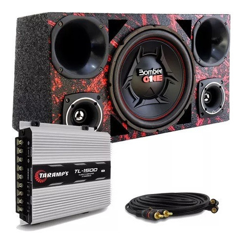 Caja Trio 12 Pulgadas Bomber One Sonido Automotivo Potenciad 0