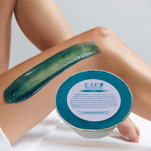 Cera Depilatoria Corporal Azul Elastica  Exel 200 G 1