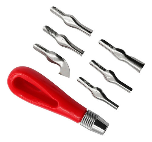 Gubias X 6 Para Grabado Tallado De Acero Inoxidable S. 0