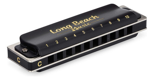 Harmónica Long Beach Music, Clave C, Profesional, 10 Agujero 1