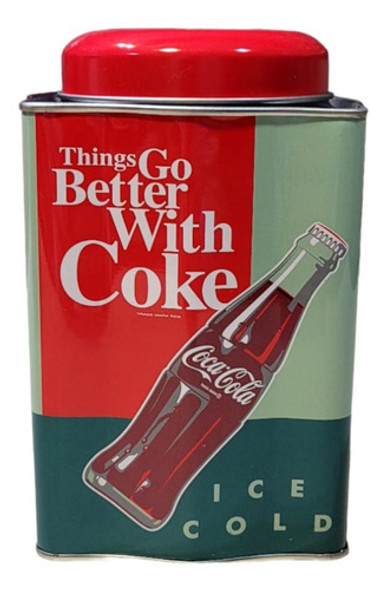 Tarro Lata Coca Cola Con Tapa Decoración Jretro 0