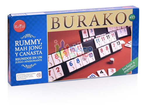 Juego De Mesa Burako Rummy Mah Jong Y Canasta Todo En 1 0
