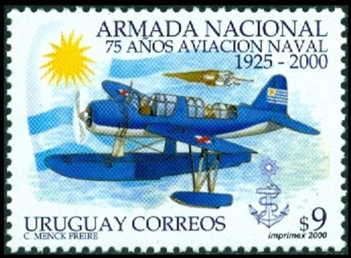 Avión - Aviación Naval - Uruguay - Sello Mint 0