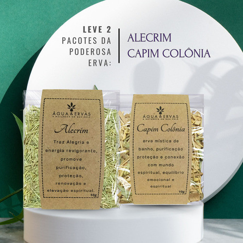 Ervas De Banho/defumação Alecrim E Capim Colônia-banho Corpo 1