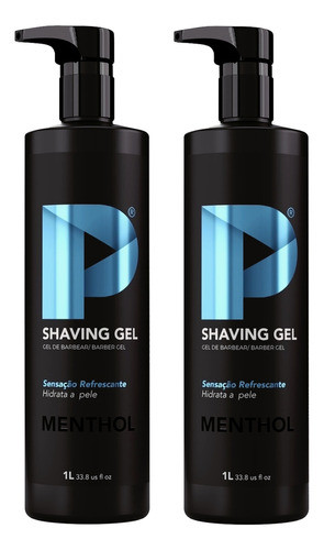 Shaving Gel De Barbear Play Menthol 1kg Shaver Pacote 2 Unid 0