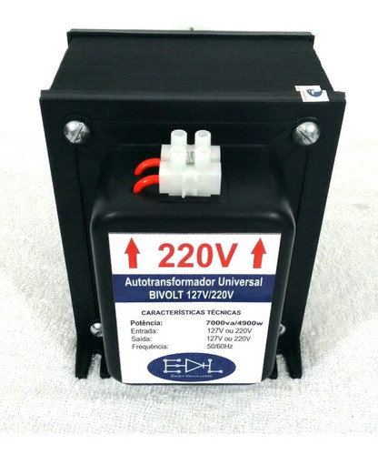 Transformador Conversor 110v 220v 7000va Em Cobre 4900 Watts 1