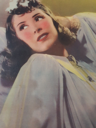 Antigua Lamina Orig 1940 Actriz Autografiada Sabina Olmos 0