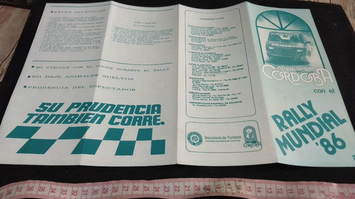 Catalogo Folleto Original Rally Mundial 86 Cordoba 1