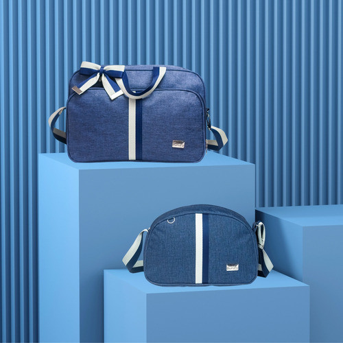 Kit Com 2 Bolsa Saída Maternidade Bebê Clássico Grande Média 1