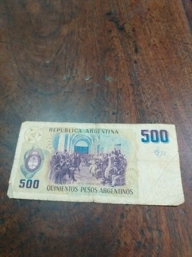 Billete De 500 Pesos. Año 1984. Serie A 1