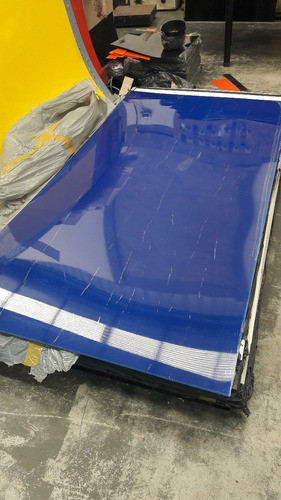 Placa Alto Impacto (pai) 2mt X 1mt Azul / Verde 3mm Fabrica 0