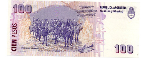 Billete 100 Pesos Serie T Bottero 3748 Impreso En Brasil Sc- 1