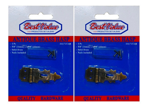 Dos Herrajes De Metal Cierre De Caja Bronceado Best Value 0