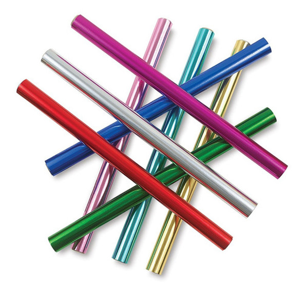 Foil Metalico Termotransferencia 32cm X 5m Pack X 10 Colores 0