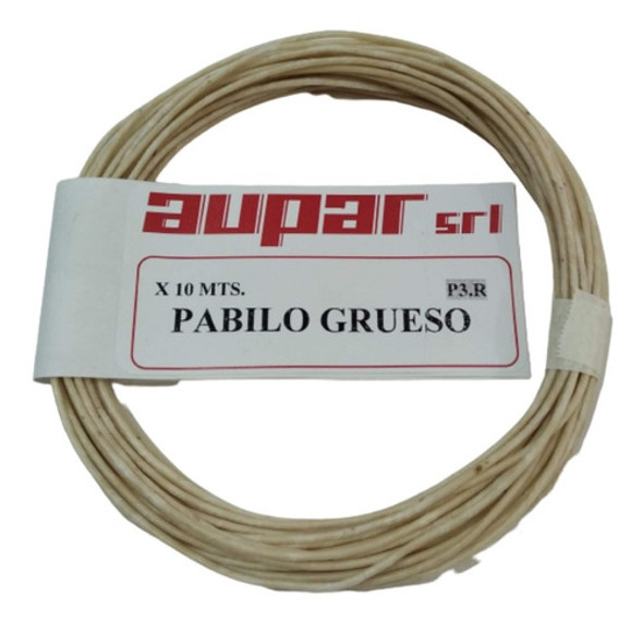 Pabilo Grueso Bañado X 10 Mts P/ Velas De Soja, Parafina 0