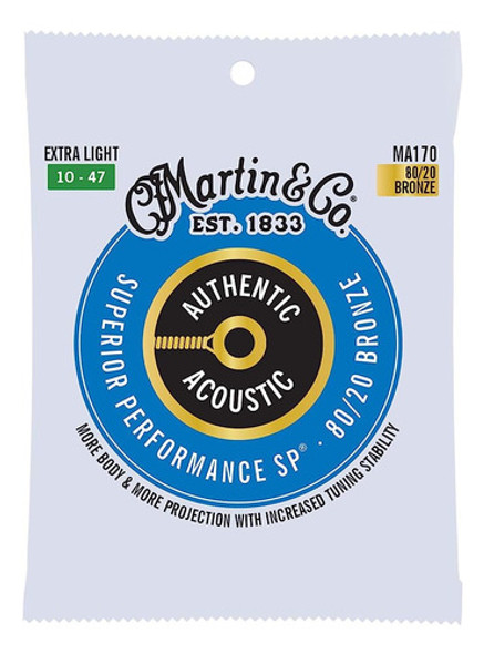 Martin Authentic Acoustic Guitar Strings- Superior Performan 0