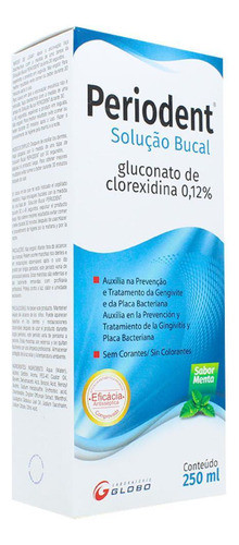 Periodent Com Álcool De 250ml Sabor Menta 0