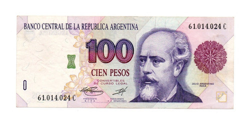 Billete Argentina 100 Pesos Convertibles 1º Dis Bot 3083 Ex 0