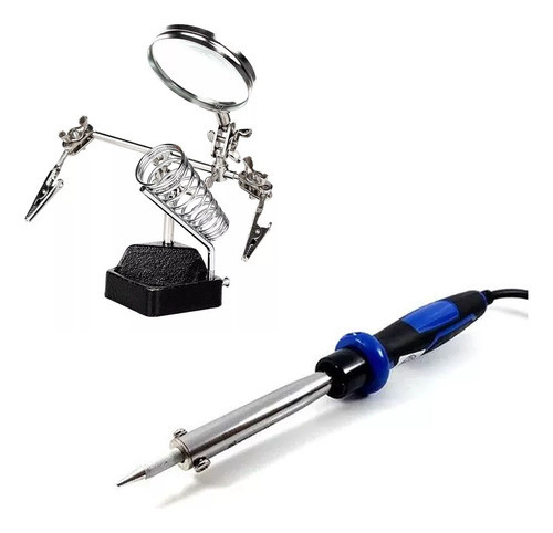 Combo Kit Lupa Base + Soldador 40watts Punta Cerámica 0