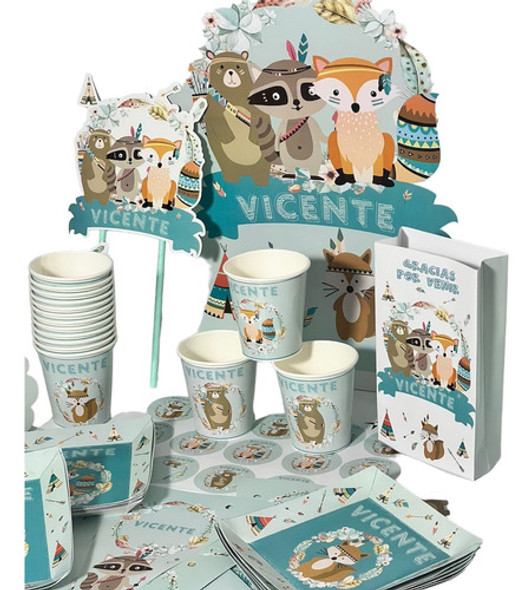 Cotillón Infantil Personalizado Premium X 20 Woodland 0