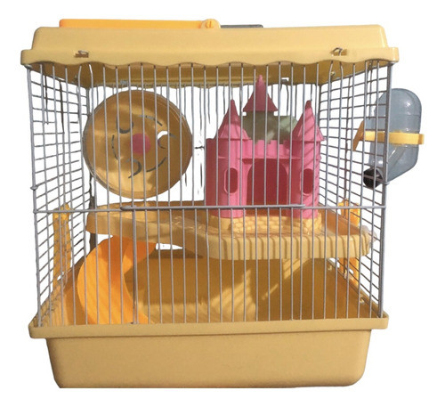 Casa Hamstera Con Tubos Rueda Accesorios Doble Piso Topitos 0