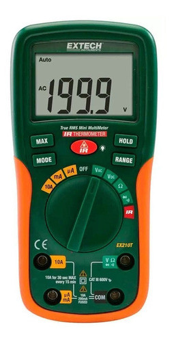 Multimetro Digital Mini True Rms Extech (ex210t) 0