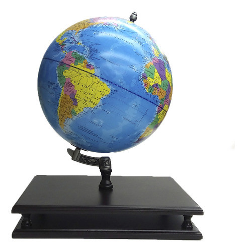 Globo Terráqueo Político Codex Base Portalibro Madera 30cm 0