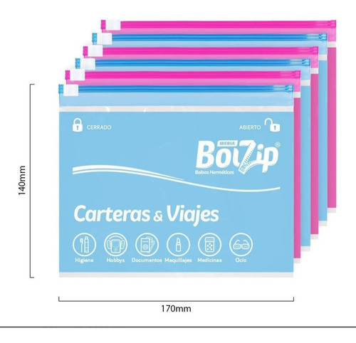 Iberia Bolzip Bolsas Medianas Para Carteras Y Viajes X6 1
