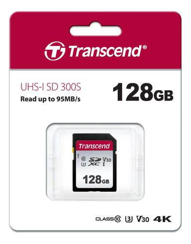 Memoria Transcend 128gb 300s Uhs-i Sdxc 100mb/s Clase 10 1