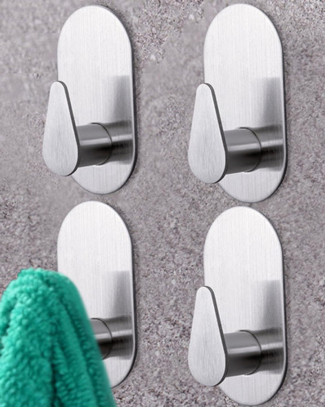 Gancho Toallero Pared Acero Inoxidable Adhesivo Pack X 4 1