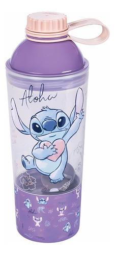 Kit 3 Em 1 Shakeira 600ml + 03 Potes Stitch Disney Plasútil 1